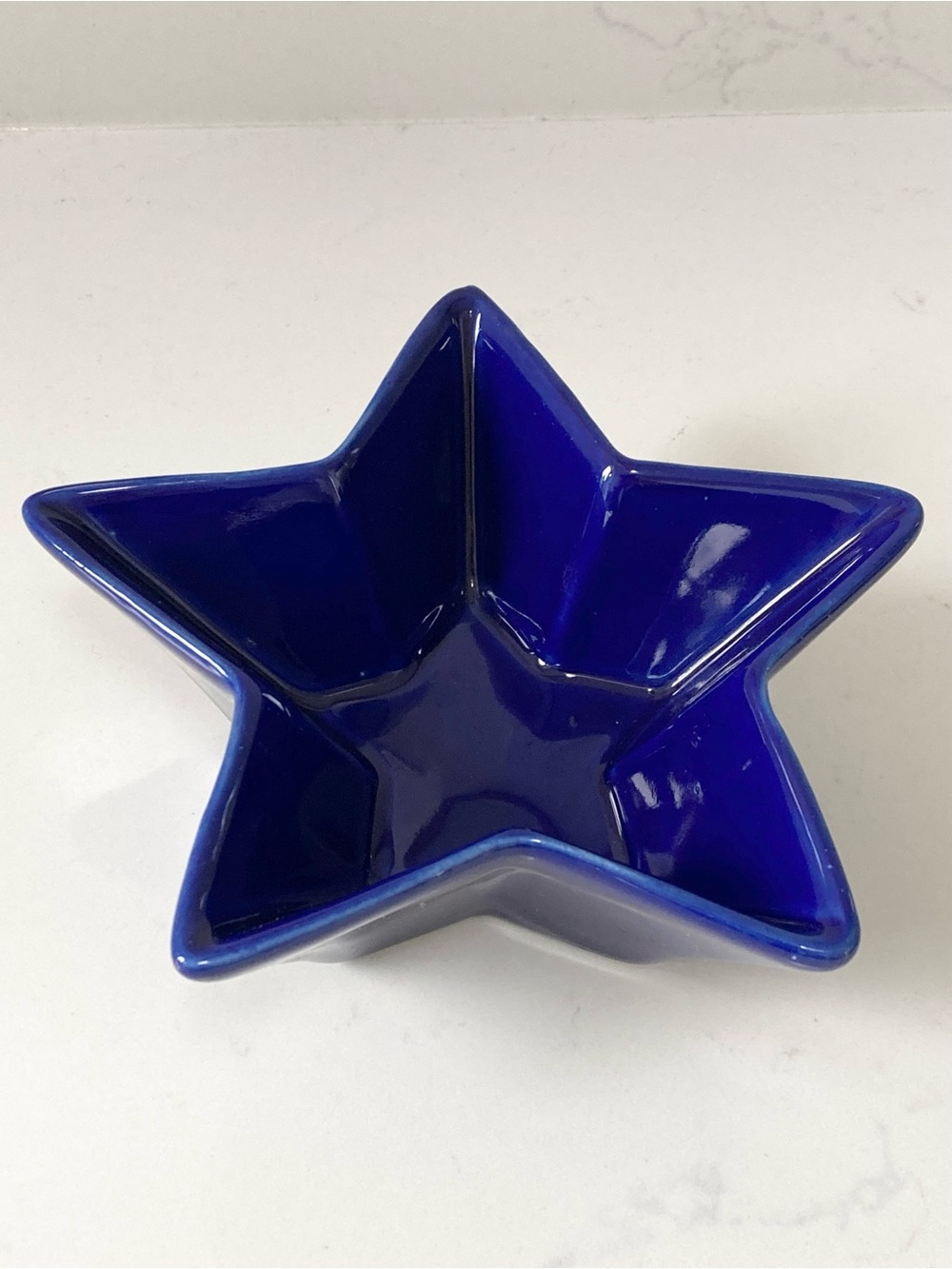 Royal Blue Ceramic Star Bowl - 5β Wide - Picture 2 of 4